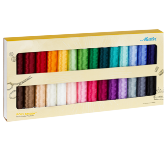 Image of a POLY SHEEN® kit of 28 spools colored POLY SHEEN® kit of 28 spools spool